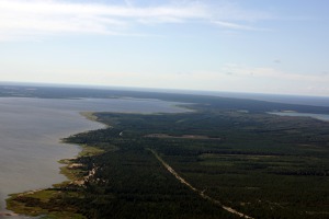 Záliv ostrova Hailuoto, ležícího západně od města Oulu