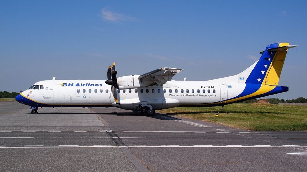 ATR-72-212A dnes již neexistující společnosti BH Airlines z Bosny a Herzegoviny.