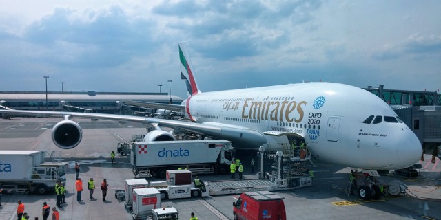A380 na stojánce. 