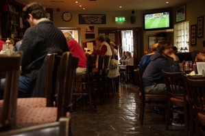 Místní restaurace – Cill Ronain, Inishmore, Aranské ostrovy, západní pobřeží Irska.
