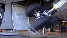 Landing gear swing test Landing gear swing test