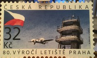 Známka vydaná k 80. výročí Letiště Praha. Foto: Jiří Pruša, Flying Revue Známka vydaná k 80. výročí Letiště Praha. Foto: Jiří Pruša, Flying Revue