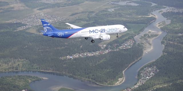 První let dlouho očekávaného prvního ruského velkého dopravního letadla od pádu Sovětského svazu. Foto: Irkutsk Corporation 