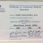 Certifikát MUDR. Chaloupky z Civil Aeromedical Institute. v Miami Beach Foto: Pavel Valenta