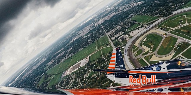 Okruh v Indianopolis pohledem z kamery umístěné na letadle. Foto: RBAR