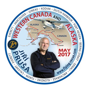 Letošní druhá expedice - Aljaška 2017. Každá expedice má své logo, které ji absolvuje v podobě samolepky přímo na letadle. 