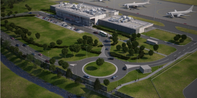 Vizualizace nové odbavovací haly pardubického letiště. Zdroj: Letiště Pardubice