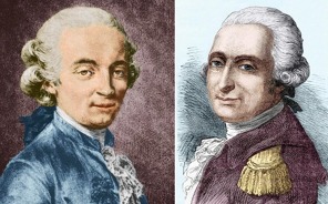 Historicky první vzduchoplavci, francouzští šlechtici Pilâtre de Rozier a markýz d'Arlandes.