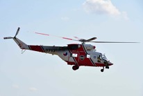 Vrtulník W-3A Sokol (0717) při odletu na svojí základnu v Líních