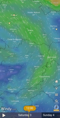 Predpoveď vetra na spiatočnej ceste