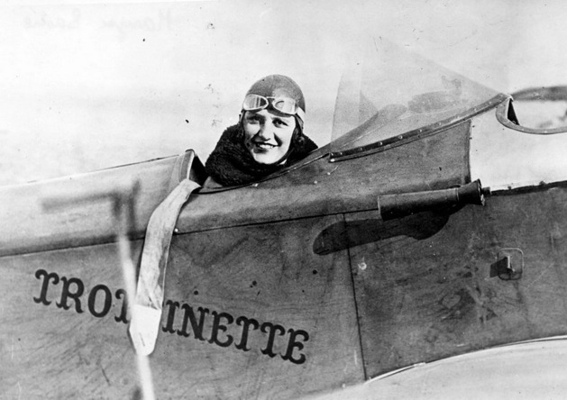 Maryse Bastié v letounu Klemm se kterým dosáhla dalších rekordů, Foto: Klemm