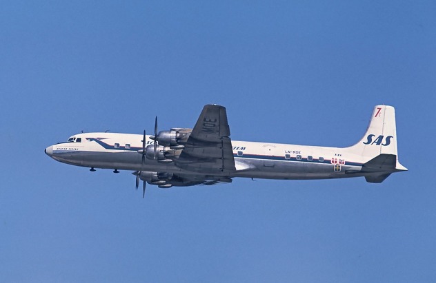 Scandinavian Airlines System Douglas DC-7C LN-MOE, Reidar Viking Foto: Lars Sőderstrőm 