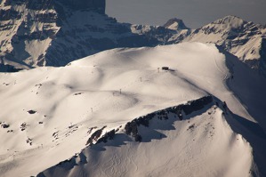 Sjezdovky severně od St. Anton, Rakousko