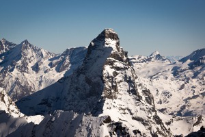 Matterhorn, 4468 m, Walliské Alpy u Zermattu, prvovýstup v roce