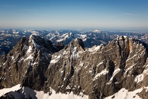 Hoher Dachstein z jihu, masiv Dachstein, Rakousko