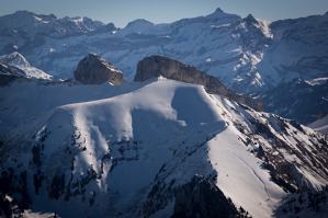 Pohled nad Diablerets ze západu