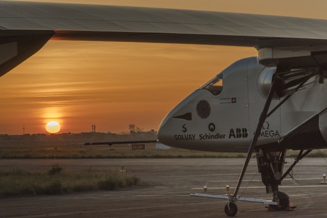Východ slunce v Ahmedabádu  Foto: Solar Impulse