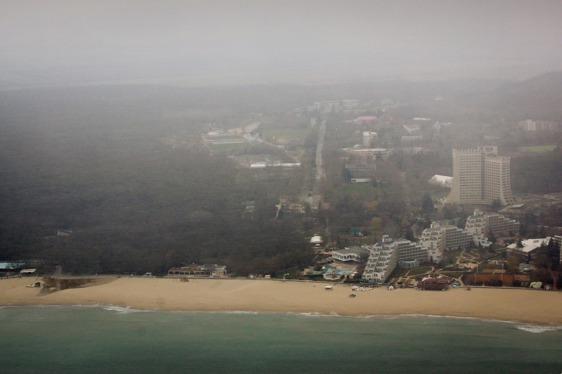 Letovisko Albena ve sněžné bouři