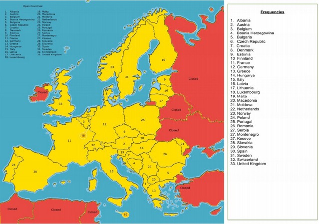 Mapa otevřených zemí