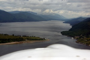 Jezero Loch Aber směrem od jihu k Fort William