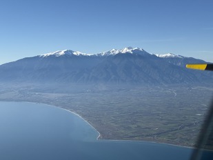 První pohled na masiv Olympu