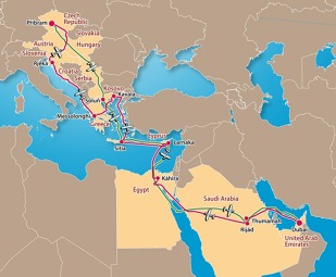 mapa expedice Dubaj 2025