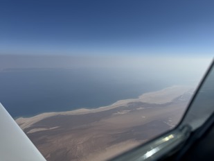 Tady jsem už doletěl k pobřeží Rudého moře