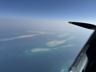 Písečné ostrůvky u pobřeží Rudého moře