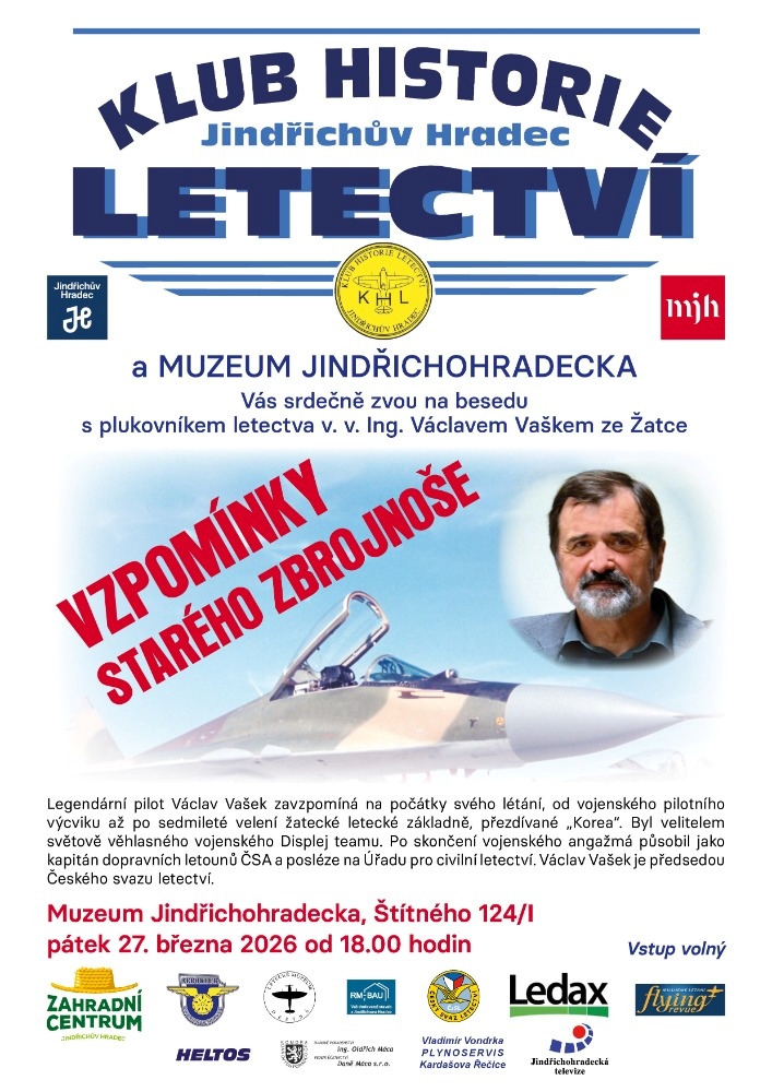 Pozvánka na besedu "Vzpomínky starého zbrojnoše"