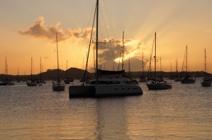 Západ slunce nad Saint Martin/Sint Maarten