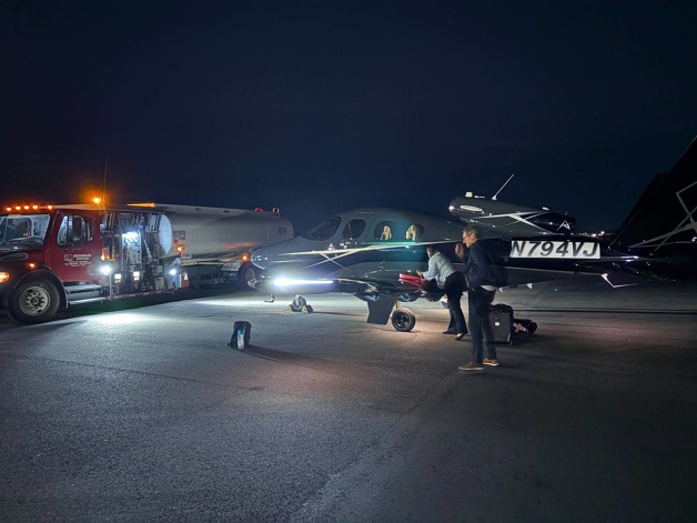 noční tankování na Goose Bay v Labradoru noční tankování na Goose Bay v Labradoru