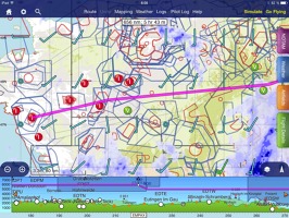 Rozhodování, kudy se dostat z Francie na Ostrovy. Situace na Flymap směr Nantes.