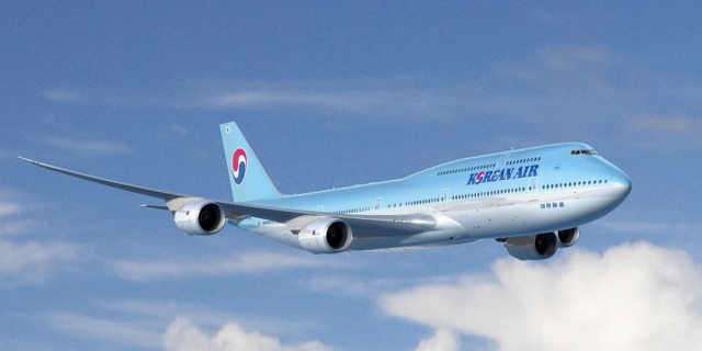 Boeing 747-8I Korean Air za letu. 