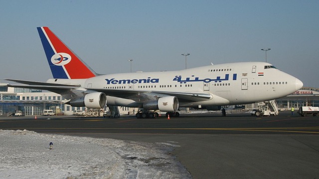 Dvojnásobně vzácná návštěva v Praze - jak pokud jde o společnost Yemenia, tak o stále více raritní krátké Jumbo Boeing 747SP.