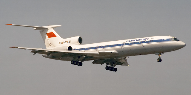 TU-154 se při přístání na ruzyňském letišti rozlomilo přímo před očima Vlasty Pallové. Na start kariéry hodně nepříjemný zážitek. Fotka je ilustrační - havarované letadlo mělo imatrikulaci CCCP-85023. Foto: Wikipedia