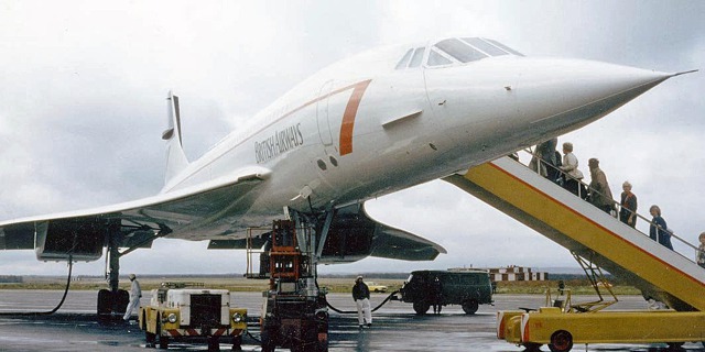 Concorde v Praze 22. 10. 1986. Foto: Jiří Marušák