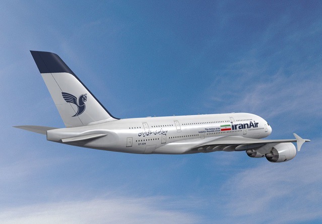 Vizualizace A380 v barvách společnosti Iran Air. Zdroj: Asfaarbyairbus.com