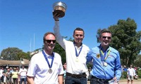 Medailisté třídy 18m, MS v plachtění Benalla 2017. Zlato Killian Walbrou (Francie), stříbro Mario Kiessling (Něm.), bronz- Mike Young (VB). Foto: Wgc2017.com 