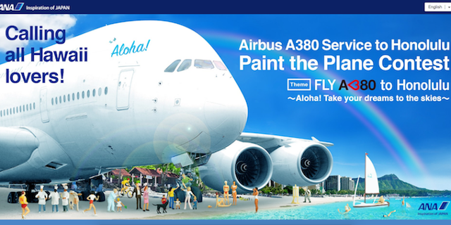 Tatko ANA vyhlásila soutěž na design své první A380. 