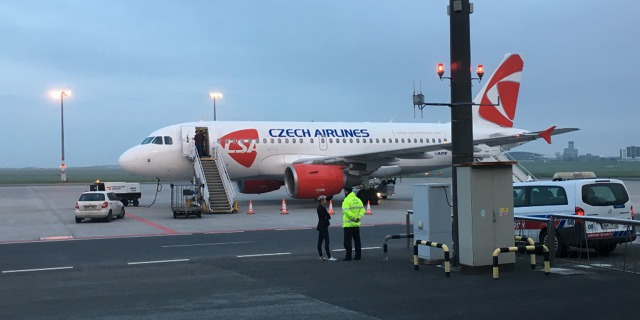 Letadlo, jenž letělo na výročním letu, Airbus A319-112 OK-NEP. Foto: Jiří Pruša, Flying Revue