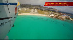 Finále na Princess Juliana Airport na ostrově Sint Maarten v Karibiku. Letěli jsme s Cessnou 172  Skyhawk. Foto: Jiří Pruša