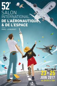 Plakát 52. mezinárodního salonu letectví a kosmonautiky 2017. Zdroj Siae.fr