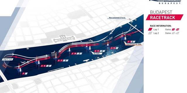 Trať závodu RBAR v Budapešti o prvním červencovém víkendu 2017. Zdroj: RBAR