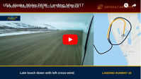 Video z přistání na Wales Airport, Beringova úžina, Aljaška Video z přistání na Wales Airport, Beringova úžina, Aljaška