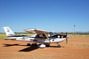 Naše Cessna 182 po jedné z etap. Foto: Jiří Pruša 