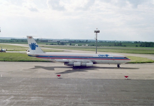 B707 společnosti CMA v Praze. Zdroj: Archiv Lubora Obendraufa