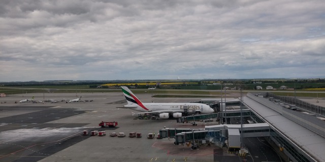 Airbus A380 společnosti Emirates létá na lince Dubaj-Praha od roku 2016. Foto: Jan Dvořák