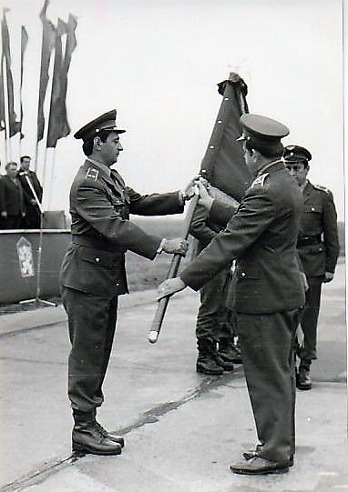  Jmenování velitelem 11. stíhacího leteckého pluku v Žatci. Foto: Archiv O. Pelčáka