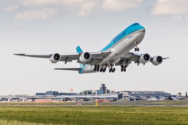 B747 Korean Air při odletu z Prahy. Foto: Letiště Praha