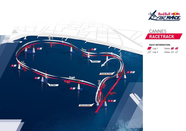 Trať pro Cannes 2018.  Obr.: airrace.redbull.com